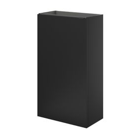 GoodHome Imandra Matt Black Single Freestanding Bathroom Cloakroom unit (H) 790mm (W) 440mm
