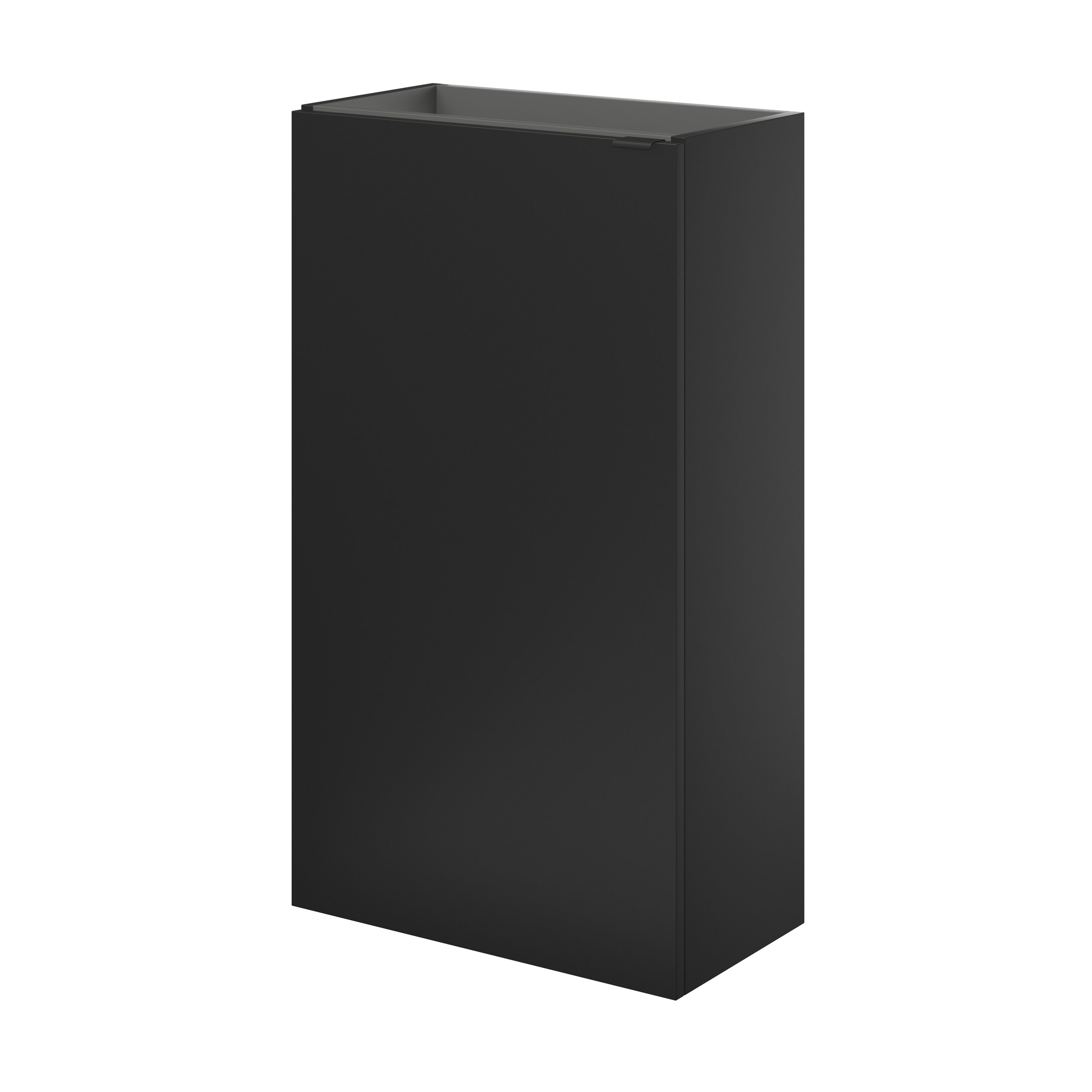 GoodHome Imandra Matt Black Single Freestanding Bathroom Cloakroom unit ...