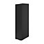 GoodHome Imandra Matt Black Single Slimline Wall Cabinet (W)200mm (H)900mm