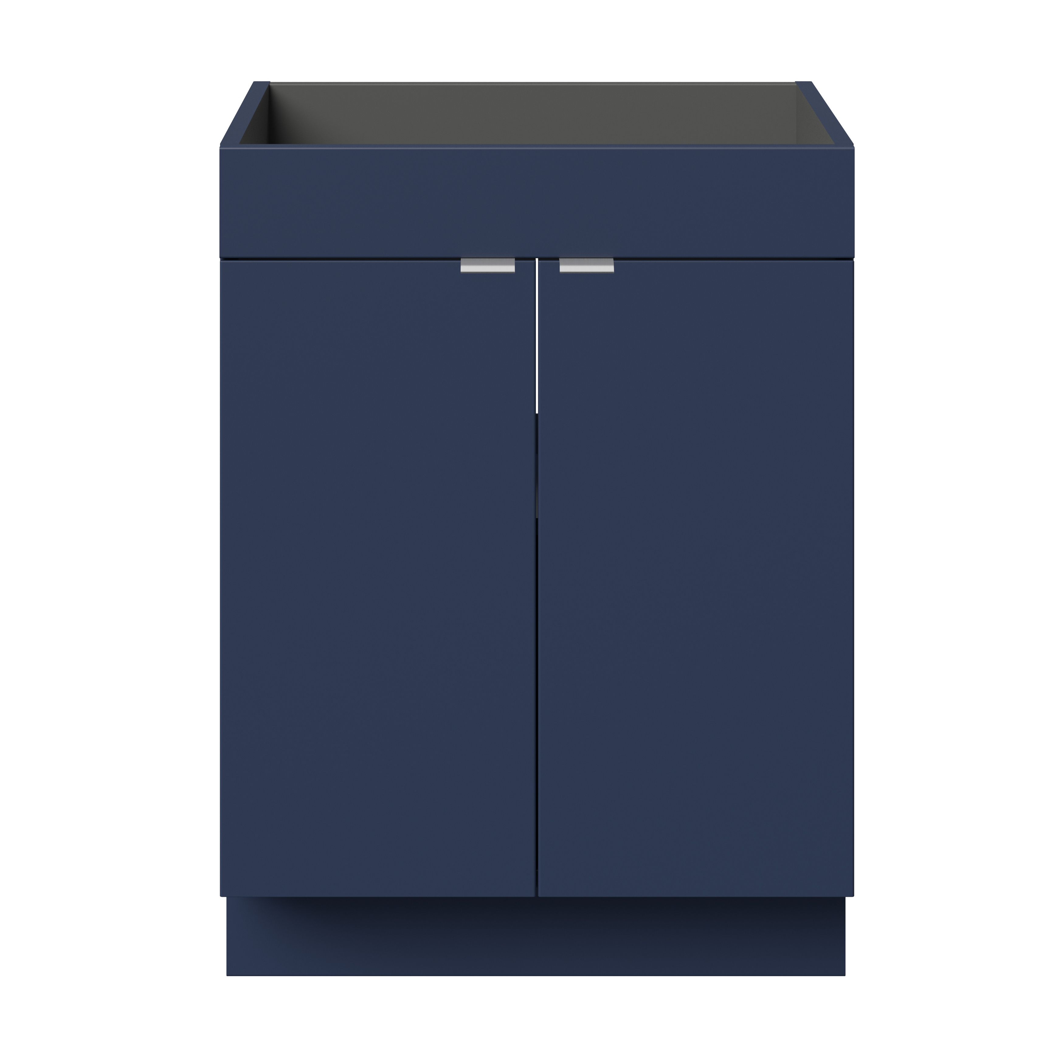 GoodHome Imandra Matt Blue Double Bathroom Cabinet (H) 820mm (W) 600mm