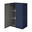 GoodHome Imandra Matt Blue Double Deep Wall cabinet (W)600mm (H)900mm