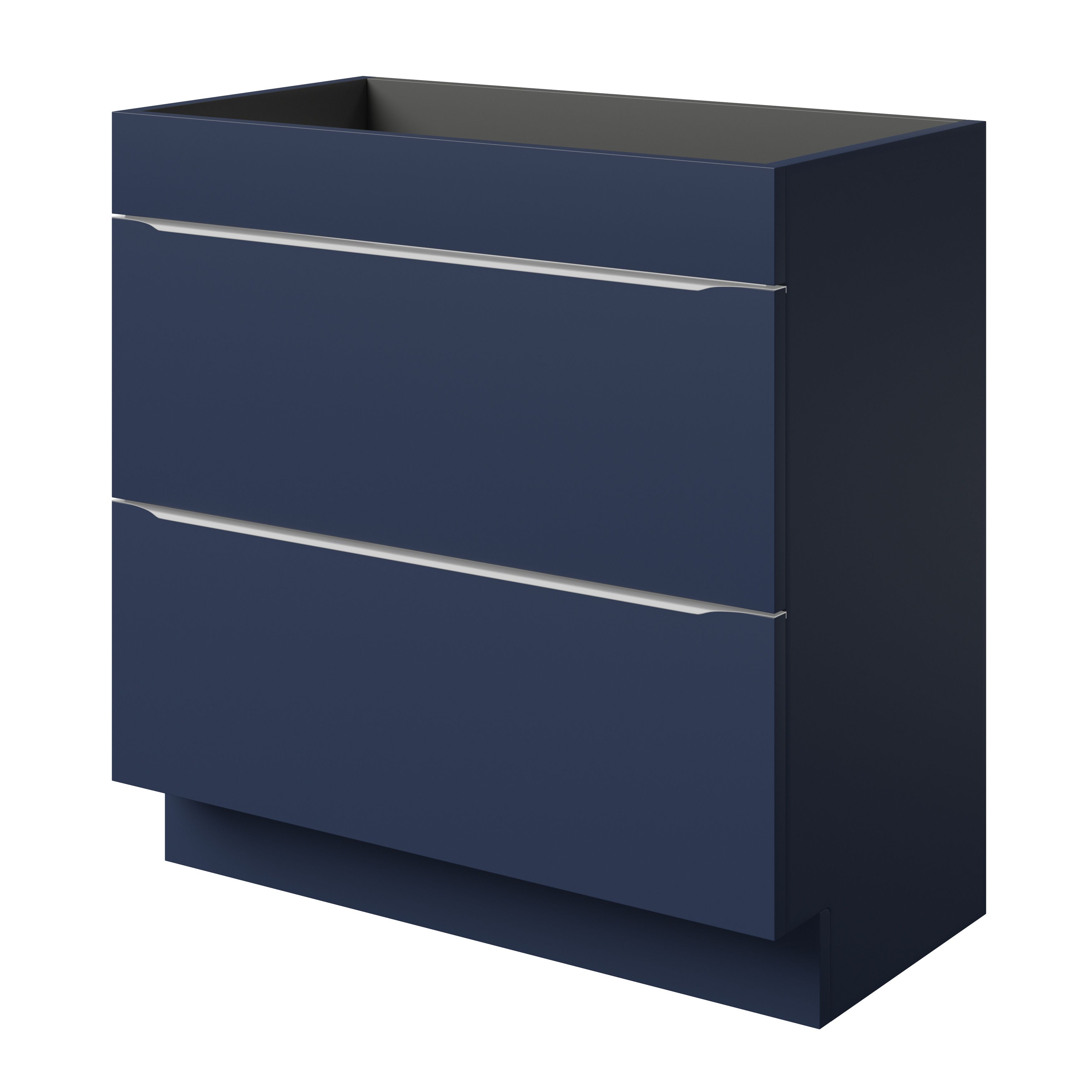 GoodHome Imandra Matt Blue Freestanding Bathroom Cabinet (H) 820mm 