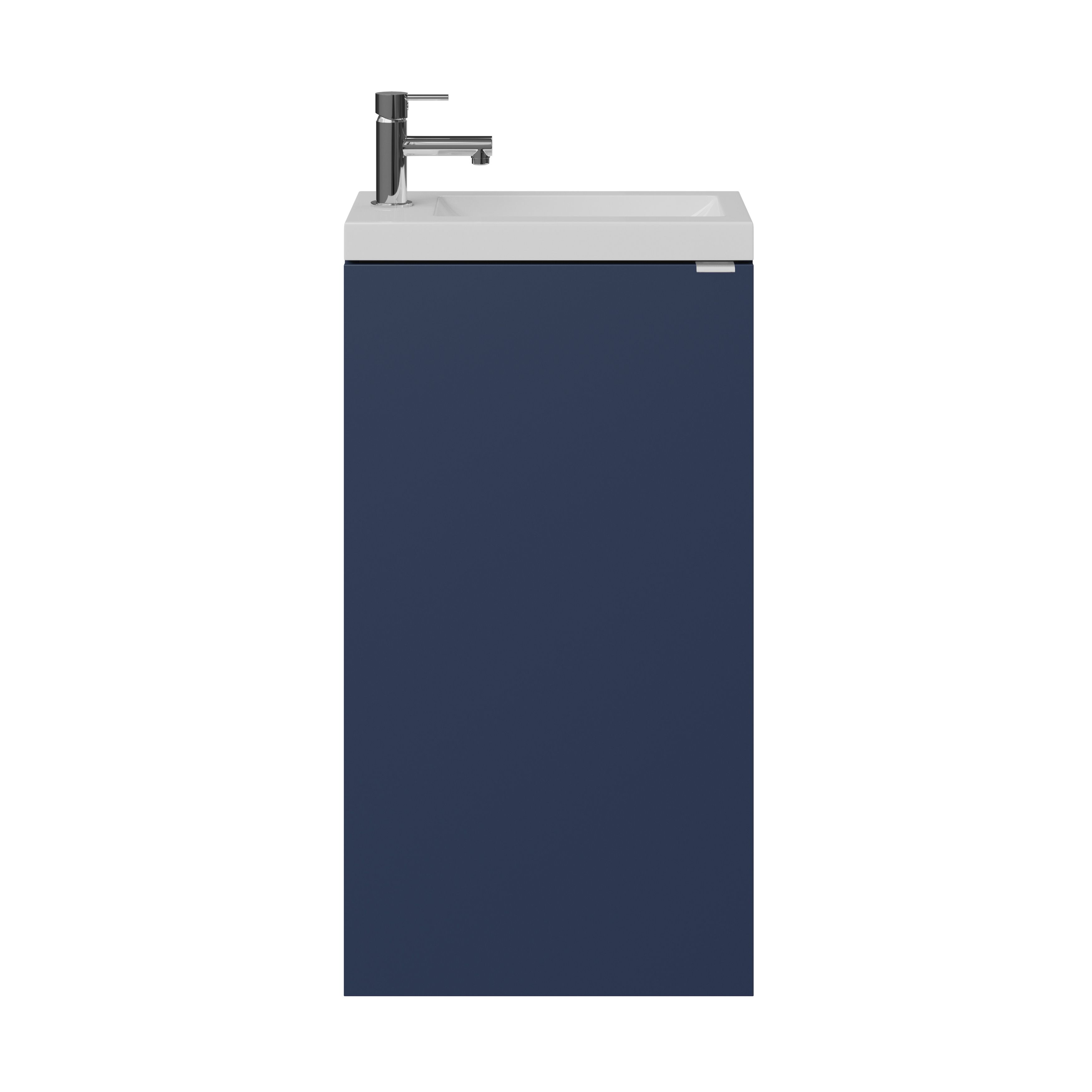 GoodHome Imandra Matt Blue Single Freestanding Bathroom Cloakroom unit (H) 790mm (W) 440mm