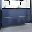 GoodHome Imandra Matt Blue Wall-mounted Bathroom Cabinet (H) 600mm (W) 1200mm