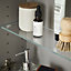 GoodHome Imandra Matt Clear Oak effect Wall-mounted Bathroom Shelf (D)11cm (L)35.8cm
