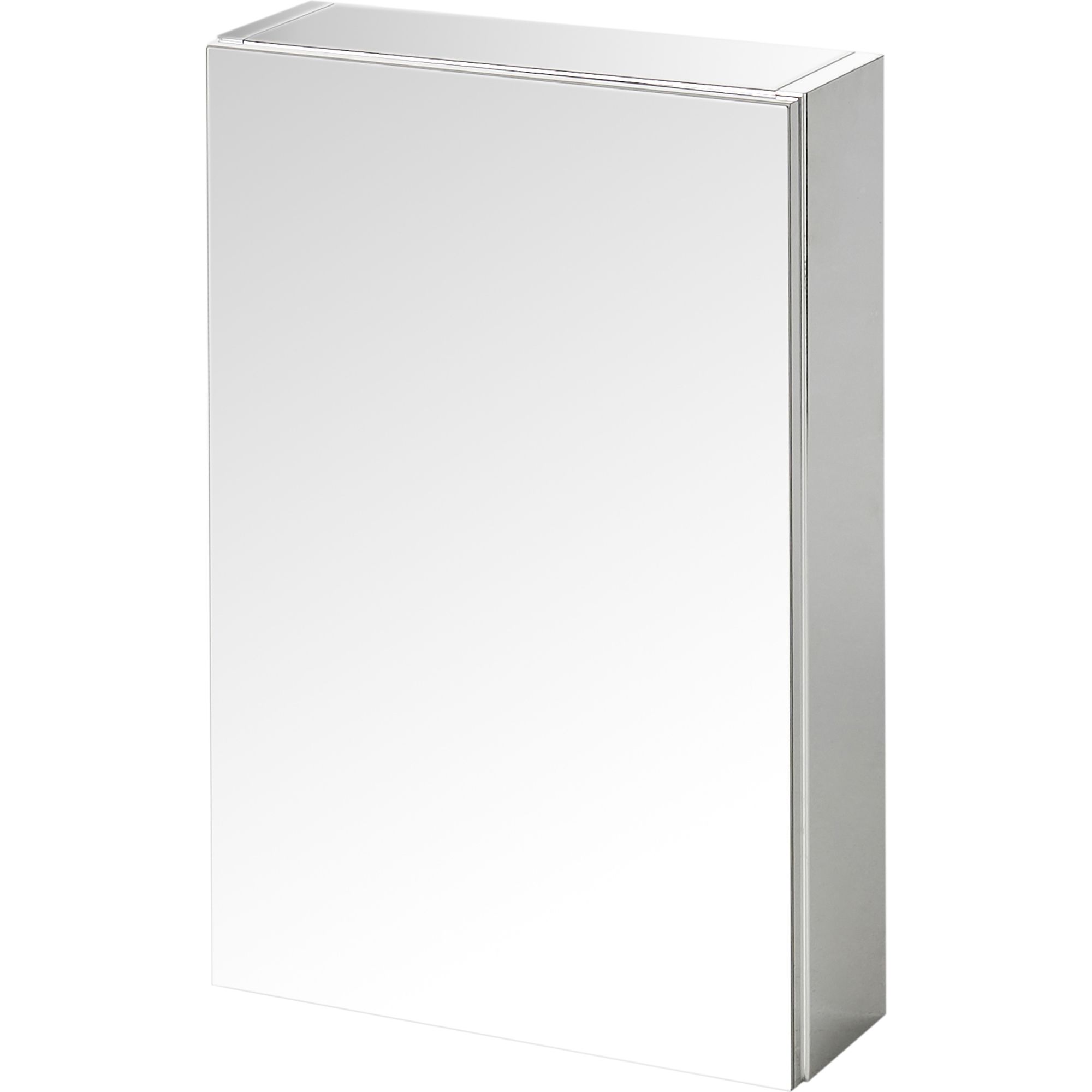 GoodHome Imandra Matt Silver Mirror effect Compact Single Bathroom ...