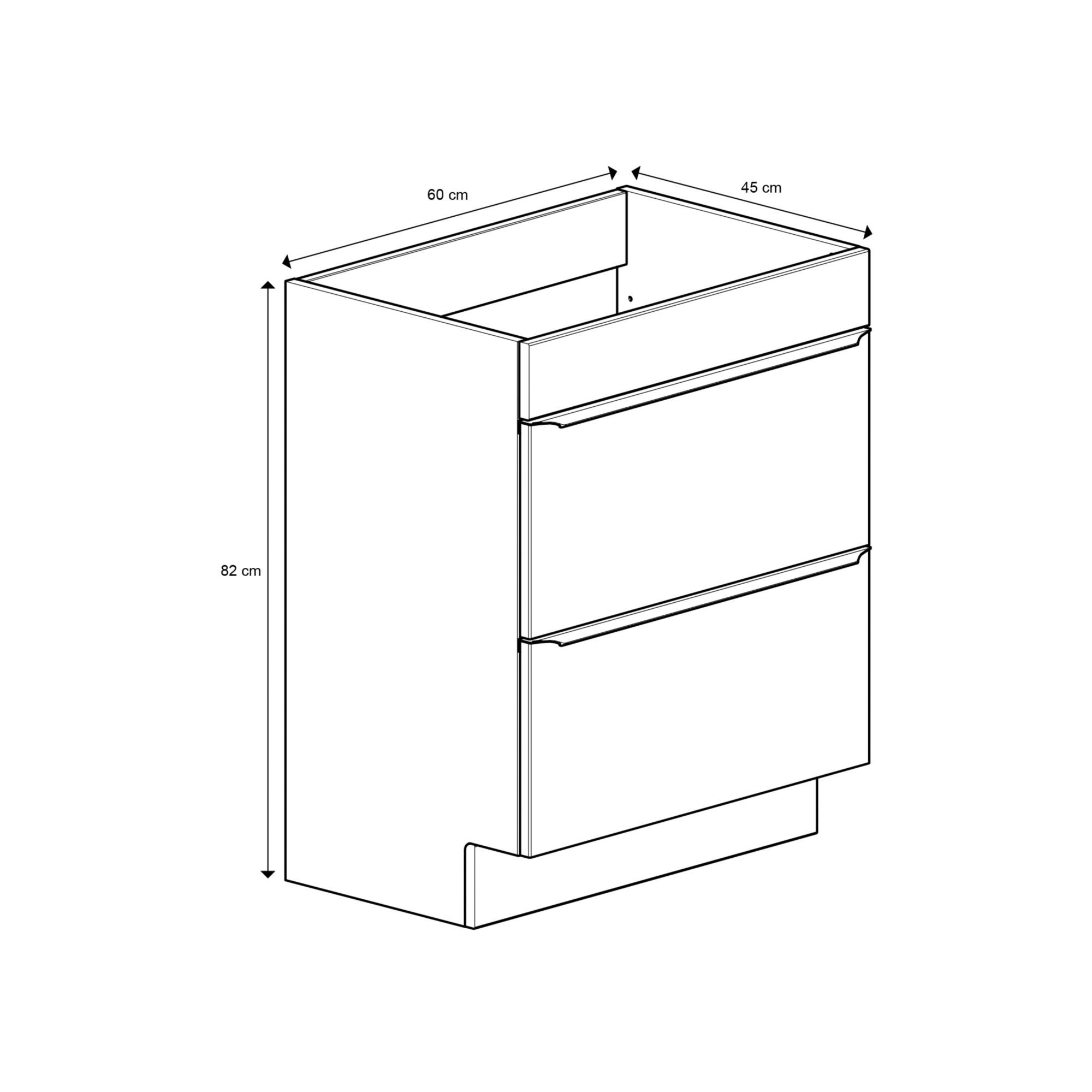 GoodHome Imandra Matt White Freestanding Vanity unit & basin set (W)604mm (H)600mm
