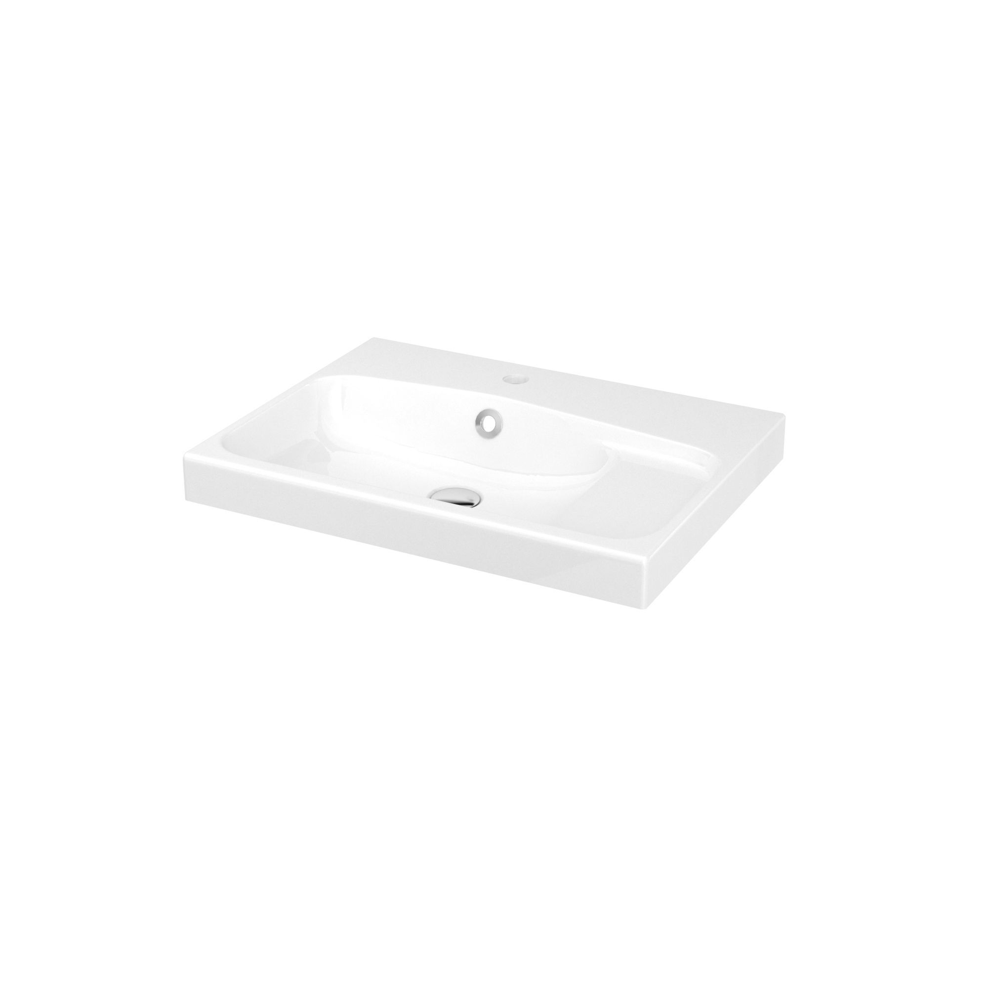 GoodHome Imandra Matt White Freestanding Vanity unit & basin set (W)604mm (H)600mm