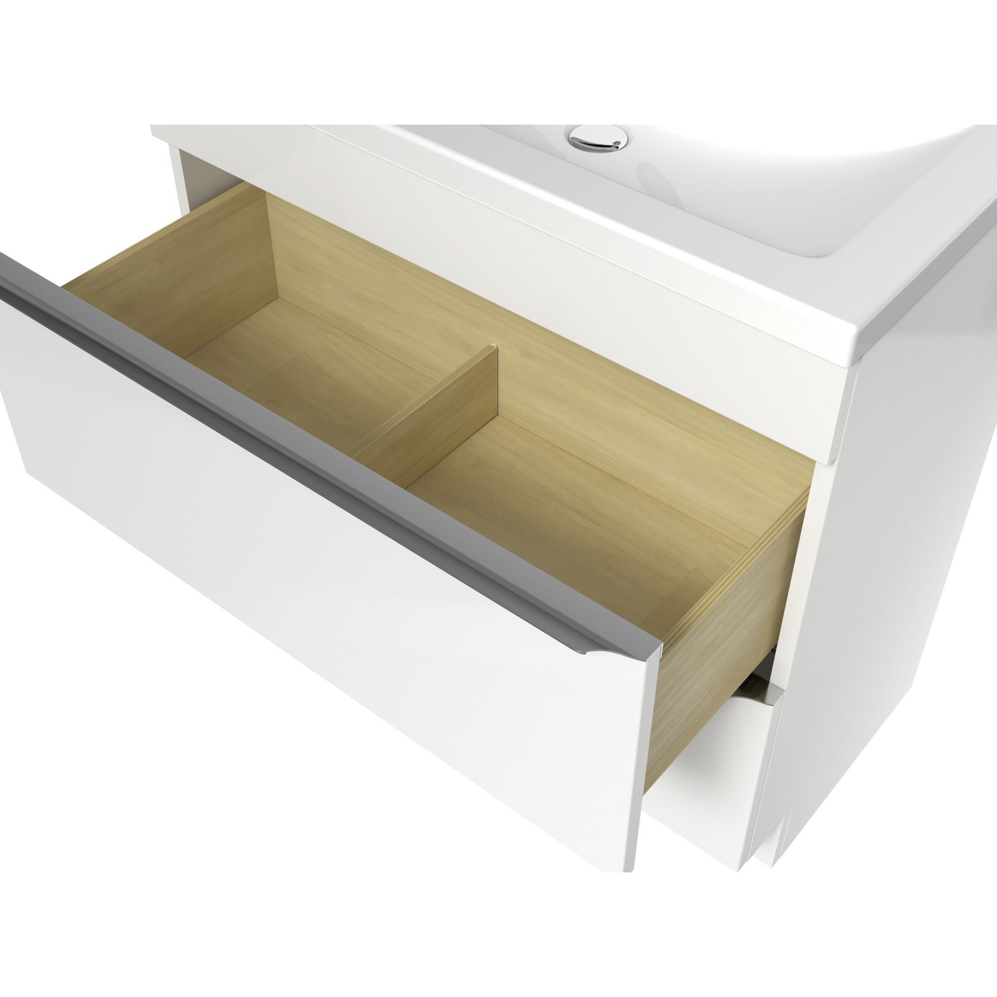 GoodHome Imandra Matt White Freestanding Vanity unit & basin set (W)804mm (H)850mm