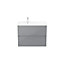 GoodHome Imandra & Mila Grey Wall-mounted Vanity unit & basin set (W)804mm