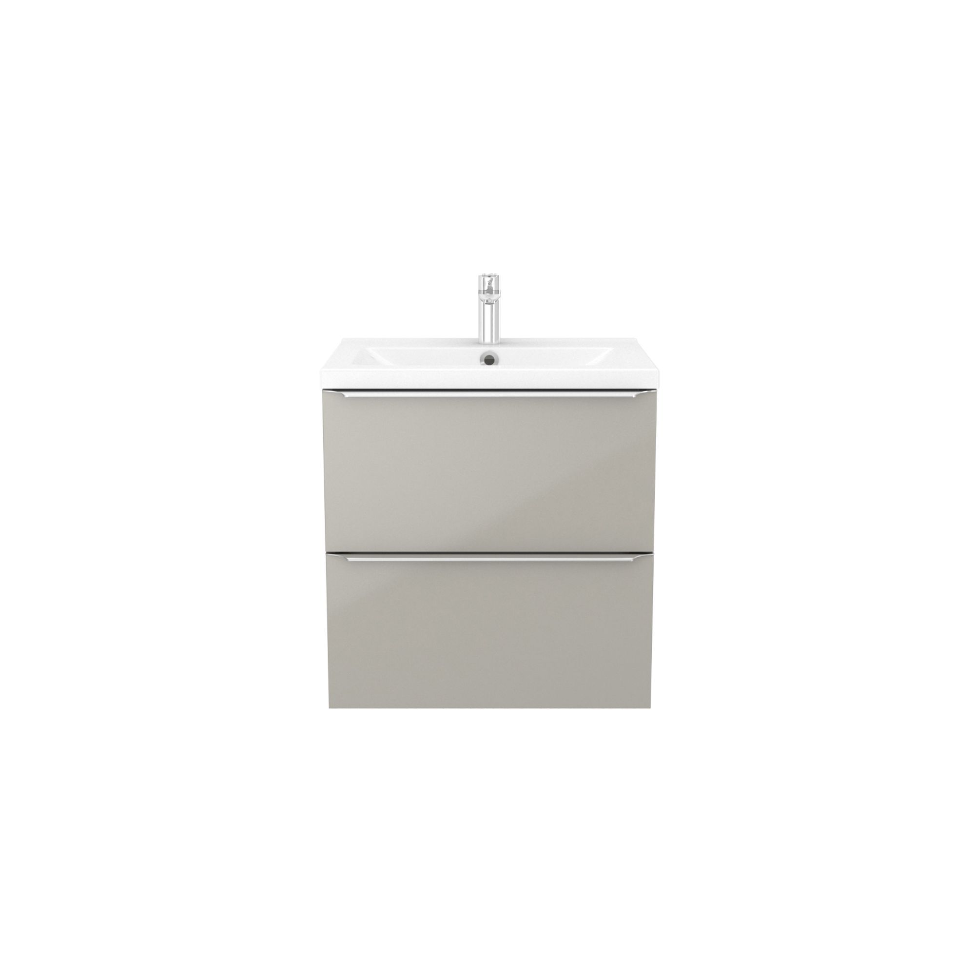 GoodHome Imandra & Mila Taupe Wall-mounted Vanity Unit & Basin Set (W ...