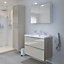 GoodHome Imandra & Mila Taupe Wall-mounted Vanity unit & basin set (W)804mm