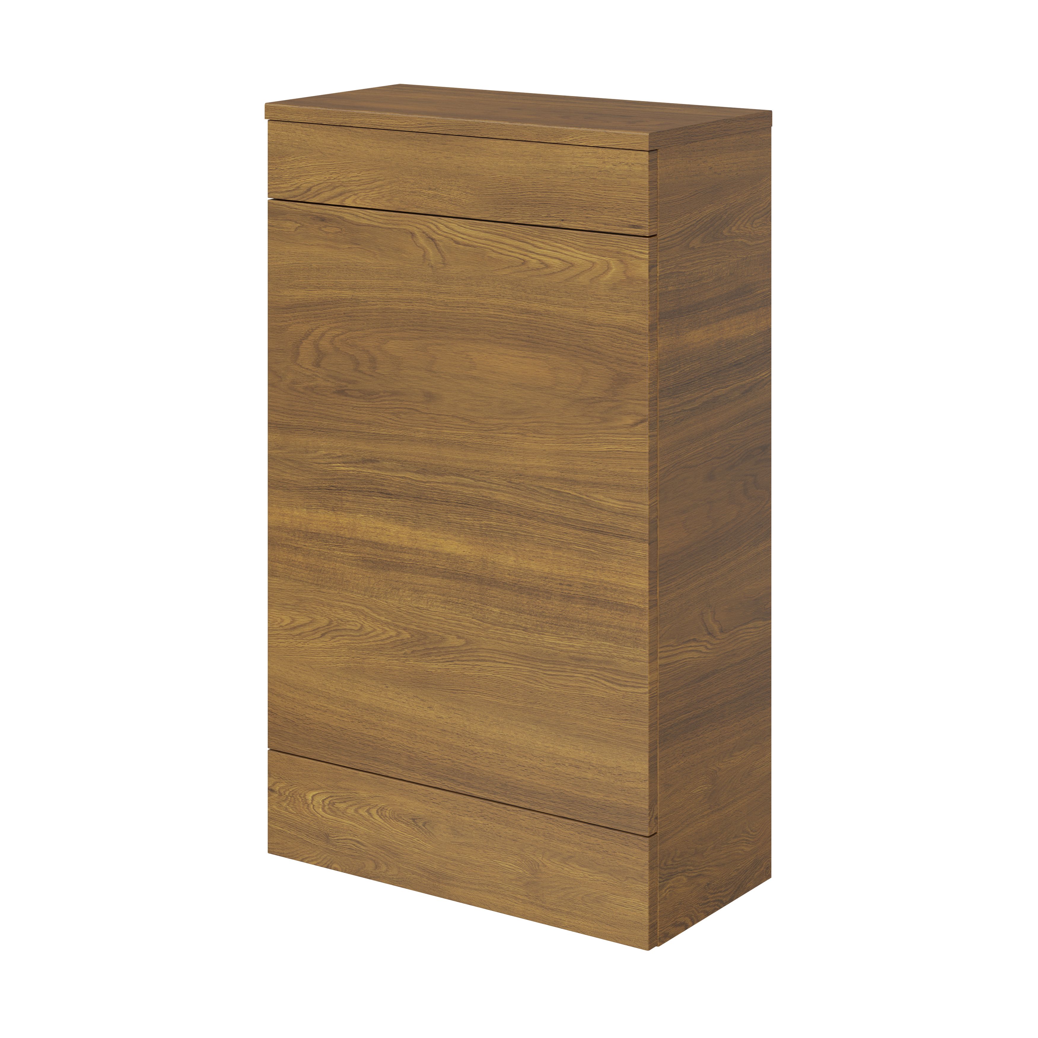 GoodHome Imandra Modern Walnut effect Freestanding Toilet cabinet (H)840mm x (W)500mm