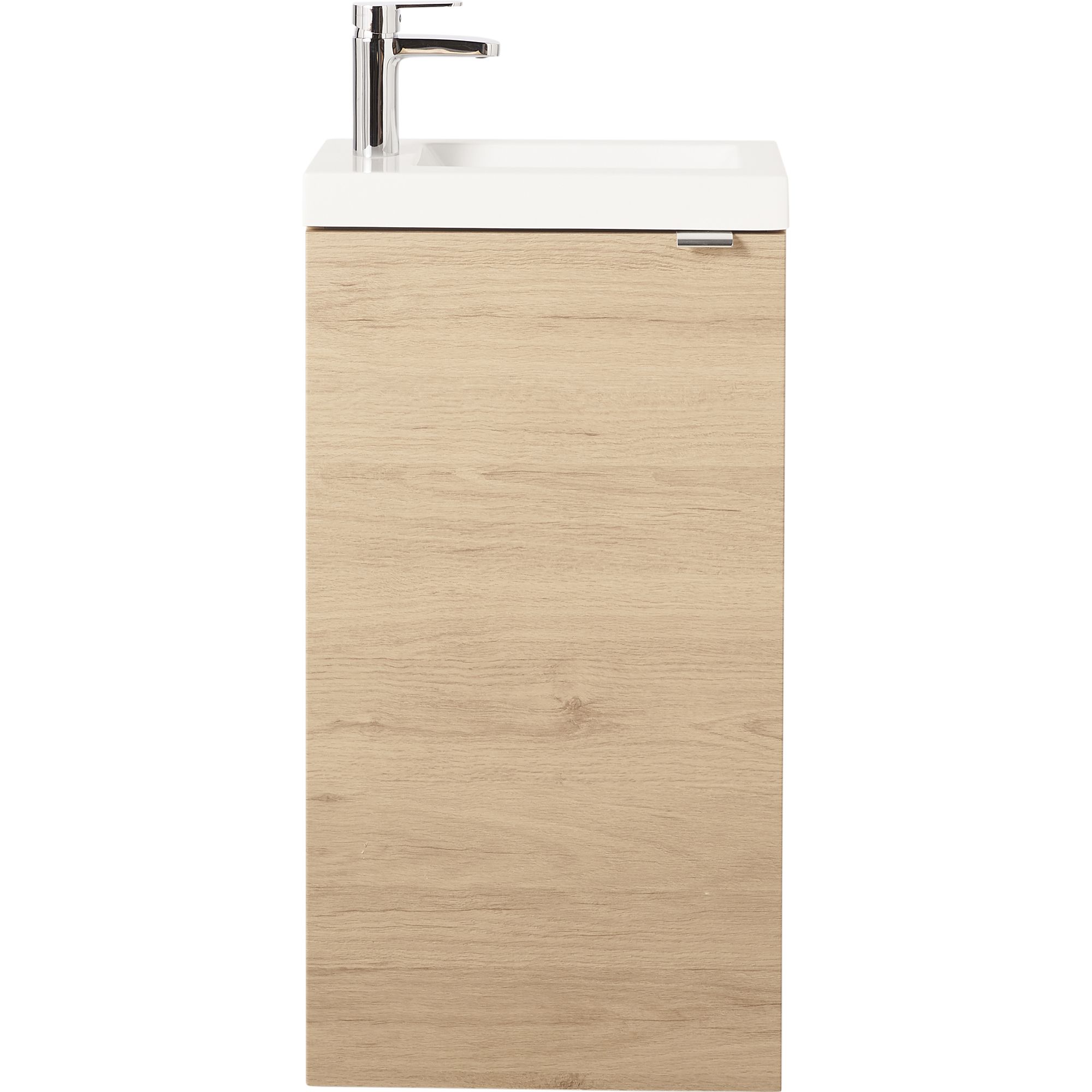 GoodHome Imandra Natural Oak effect Single Bathroom Cloakroom unit (H) 790mm (W) 44mm