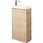 GoodHome Imandra Natural Oak effect Single Bathroom Cloakroom unit (H) 790mm (W) 44mm