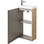 GoodHome Imandra Oak effect Freestanding Bathroom Vanity Cabinet (W)44mm (H)790mm