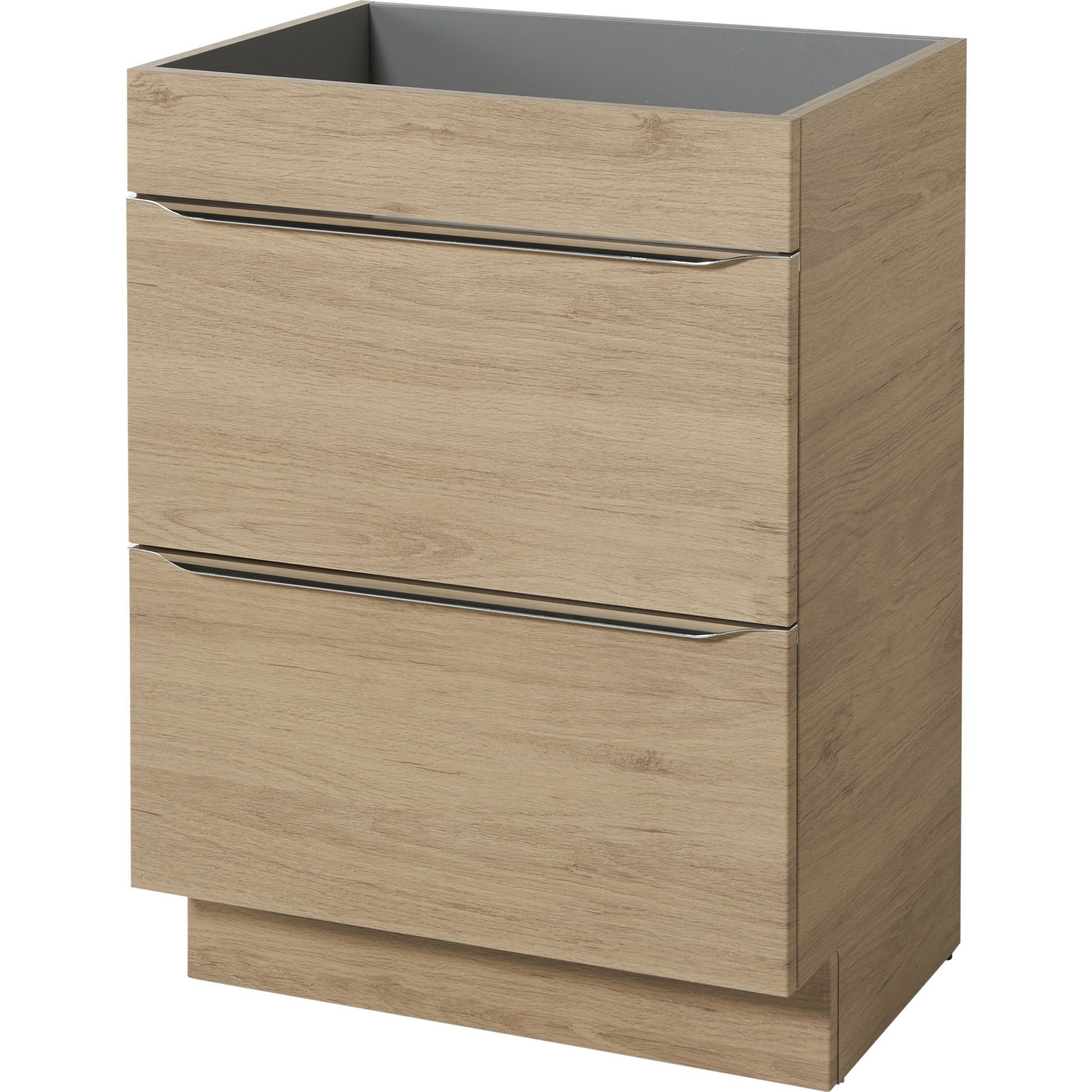 GoodHome Imandra Oak effect Freestanding Vanity unit & basin set (W)604mm