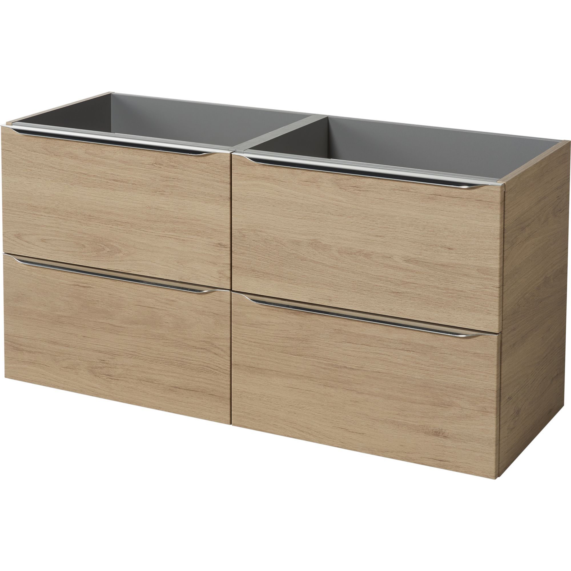 GoodHome Imandra Oak effect Wall-mounted Vanity unit & basin set - Includes Nira basin (W)1204mm