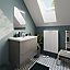 GoodHome Imandra Slimline Gloss Grey Wall-mounted Bathroom Cabinet (H) 600mm (W) 600mm