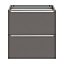 GoodHome Imandra Slimline Gloss Warm Grey Wall-mounted Bathroom Cabinet (H) 600mm (W) 600mm