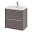 GoodHome Imandra Slimline Gloss Warm Grey Wall-mounted Bathroom Cabinet (H) 600mm (W) 600mm