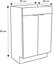 GoodHome Imandra Slimline Gloss White Double Bathroom Cabinet (H) 820mm (W) 500mm