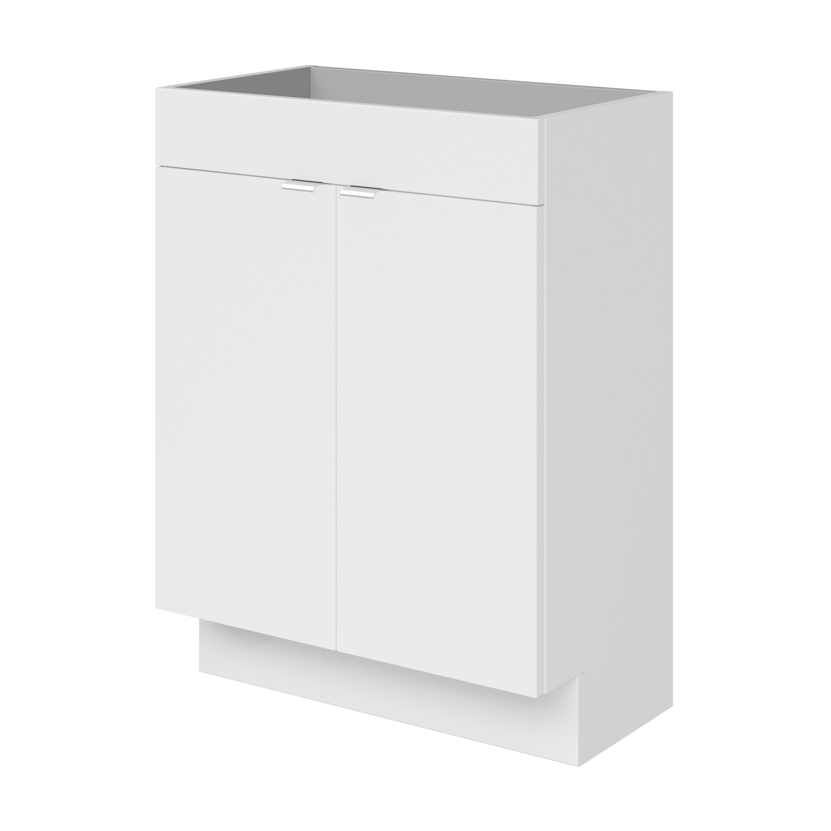 GoodHome Imandra Slimline Gloss White Double Bathroom Cabinet (H) 820mm ...