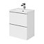 GoodHome Imandra Slimline Gloss White Wall-mounted Bathroom Cabinet (H) 600mm (W) 500mm