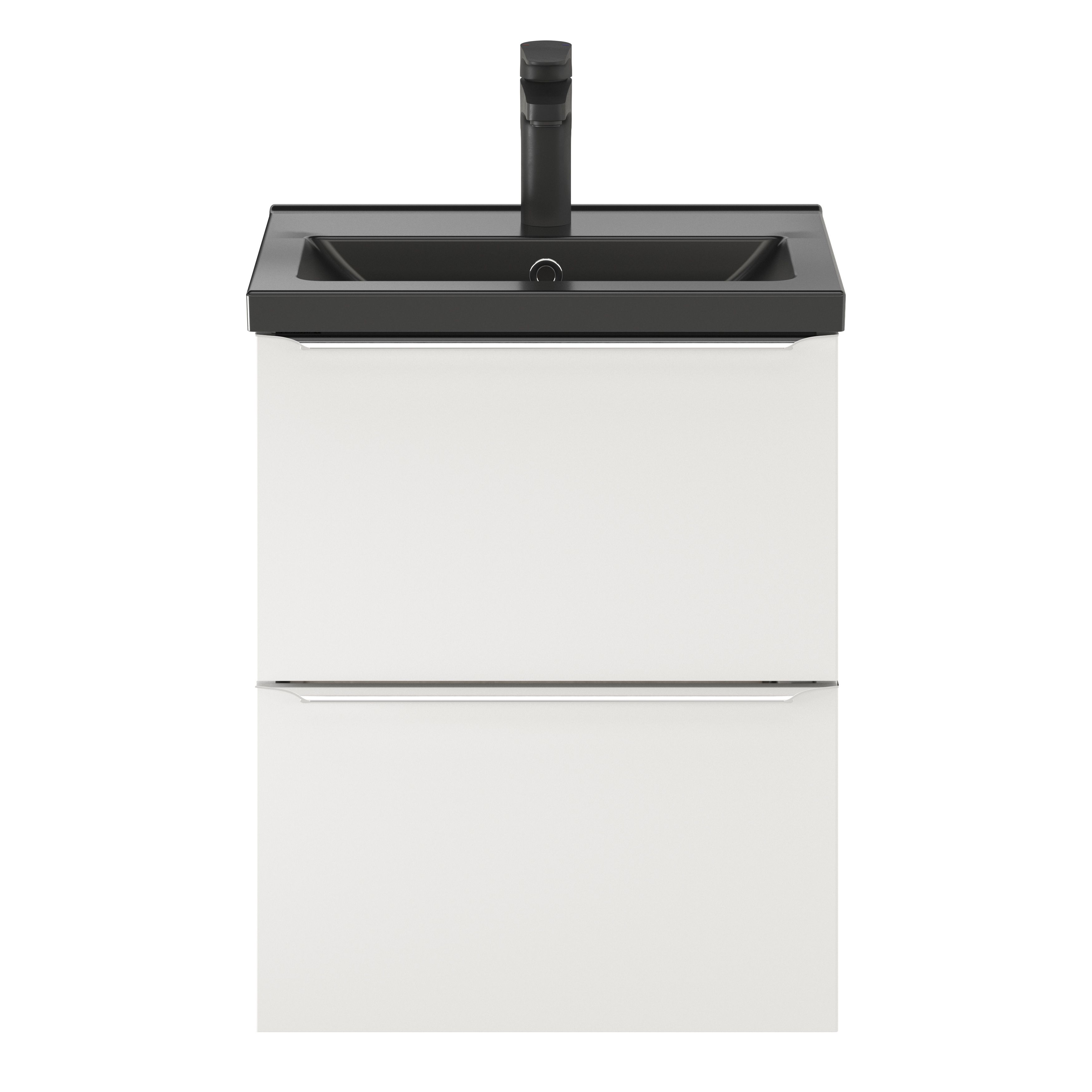 GoodHome Imandra Slimline Gloss White Wall-mounted Bathroom Cabinet (H) 600mm (W) 500mm