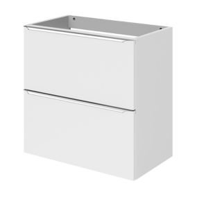 GoodHome Imandra Slimline Gloss White Wall-mounted Bathroom Cabinet (H) 600mm (W) 600mm