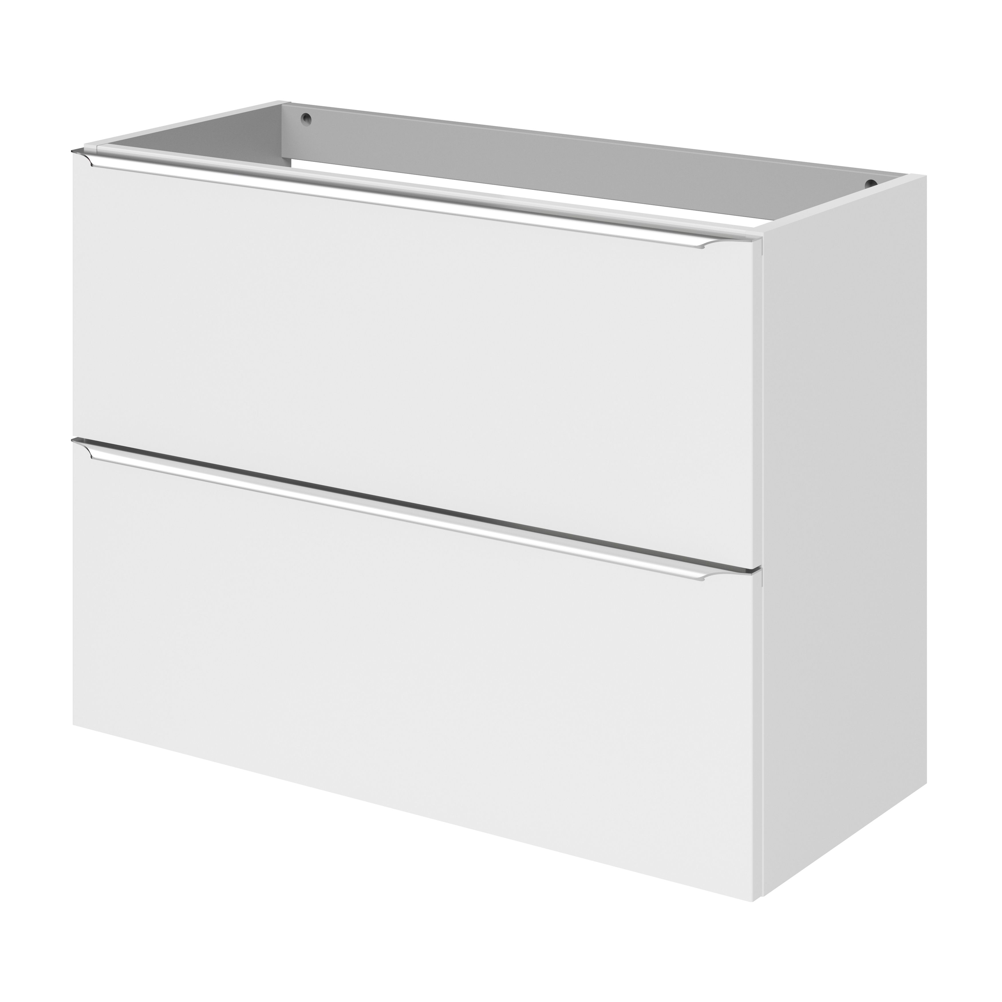 GoodHome Imandra Slimline Gloss White Wall-mounted Bathroom Cabinet (H) 600mm (W) 800mm