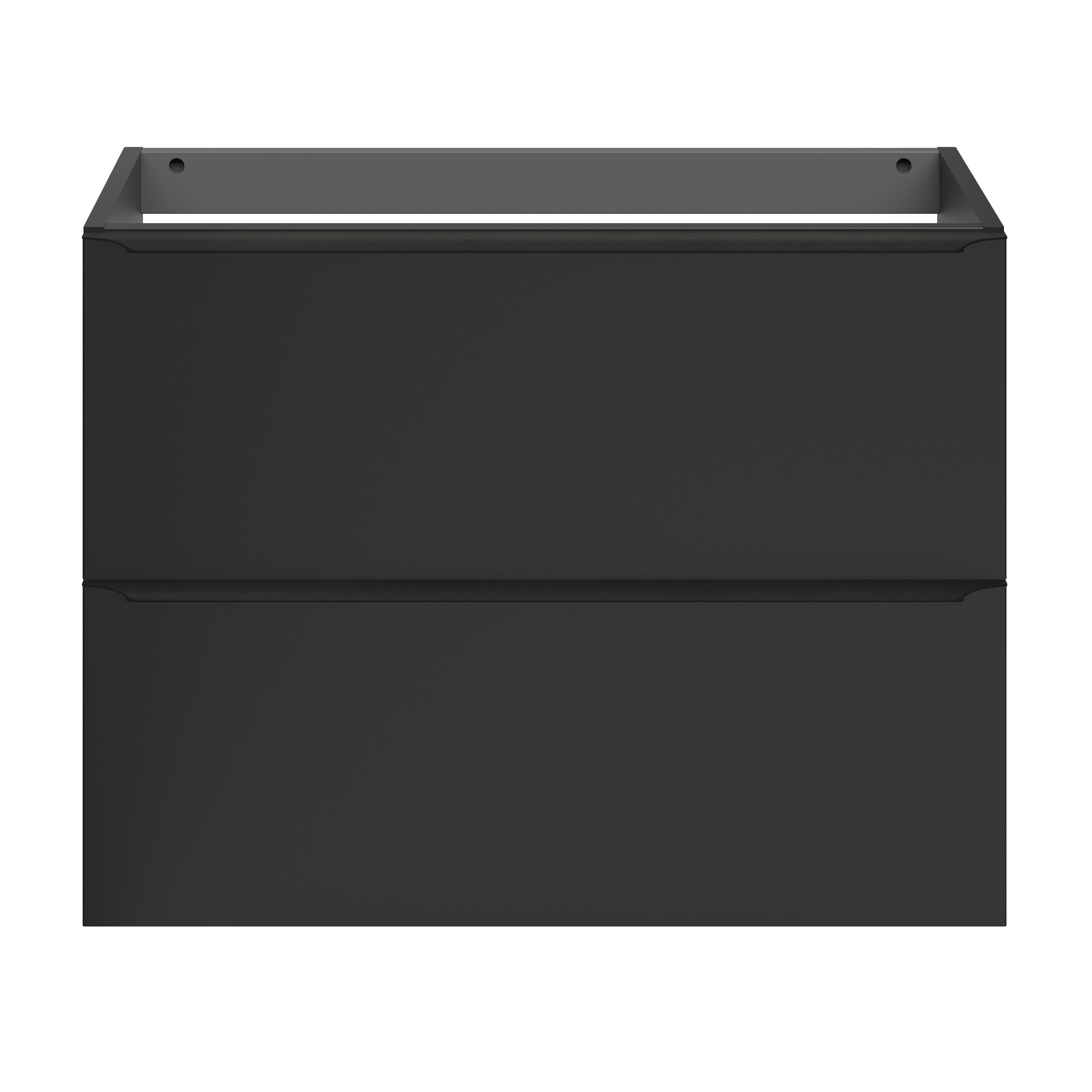 GoodHome Imandra Slimline Matt Black Wall-mounted Bathroom Cabinet 