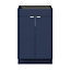 GoodHome Imandra Slimline Matt Blue Double Bathroom Cabinet (H) 820mm (W) 500mm