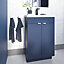 GoodHome Imandra Slimline Matt Blue Double Bathroom Cabinet (H)82cm (W)50cm