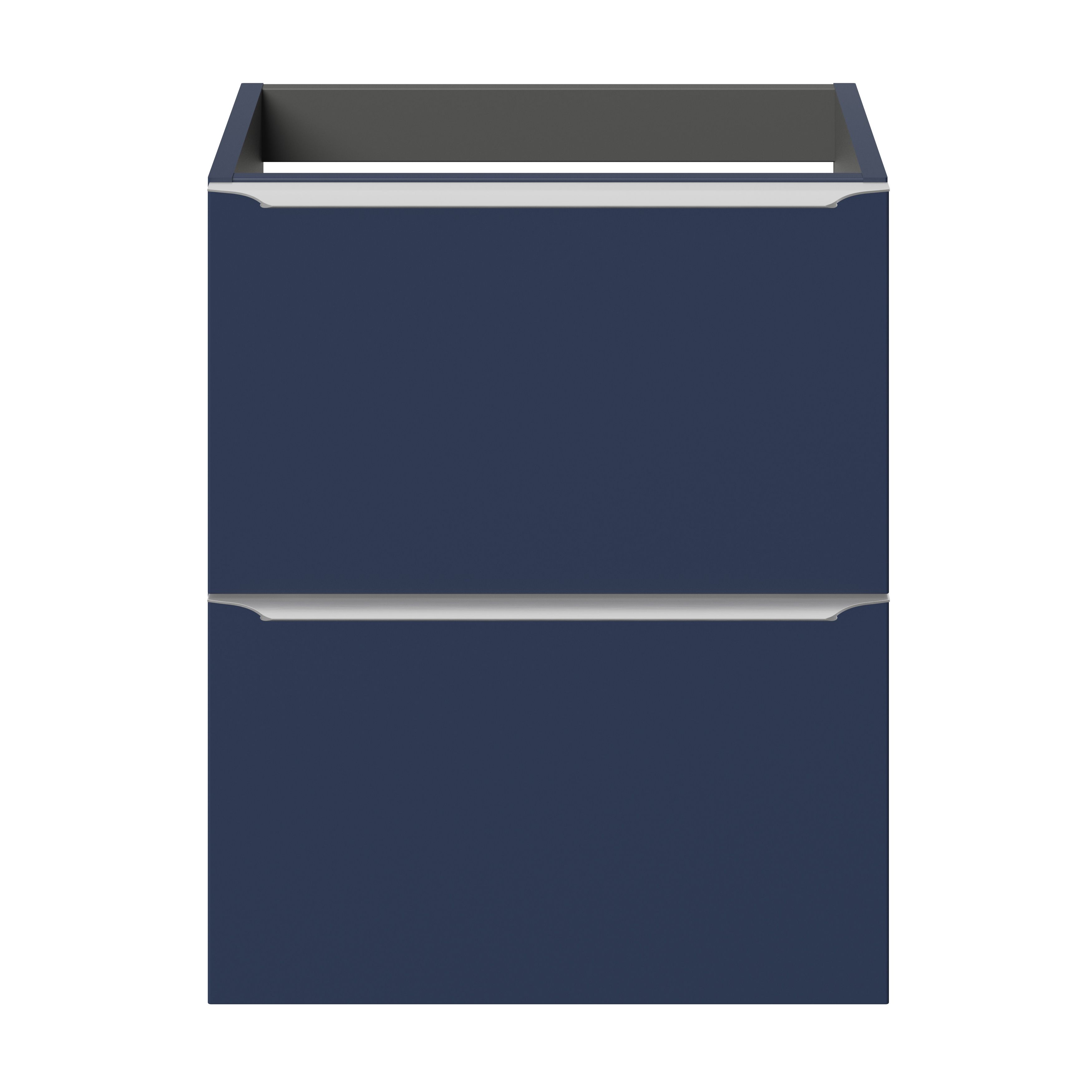 GoodHome Imandra Slimline Matt Blue Wall-mounted Bathroom Cabinet (H) 600mm (W) 500mm