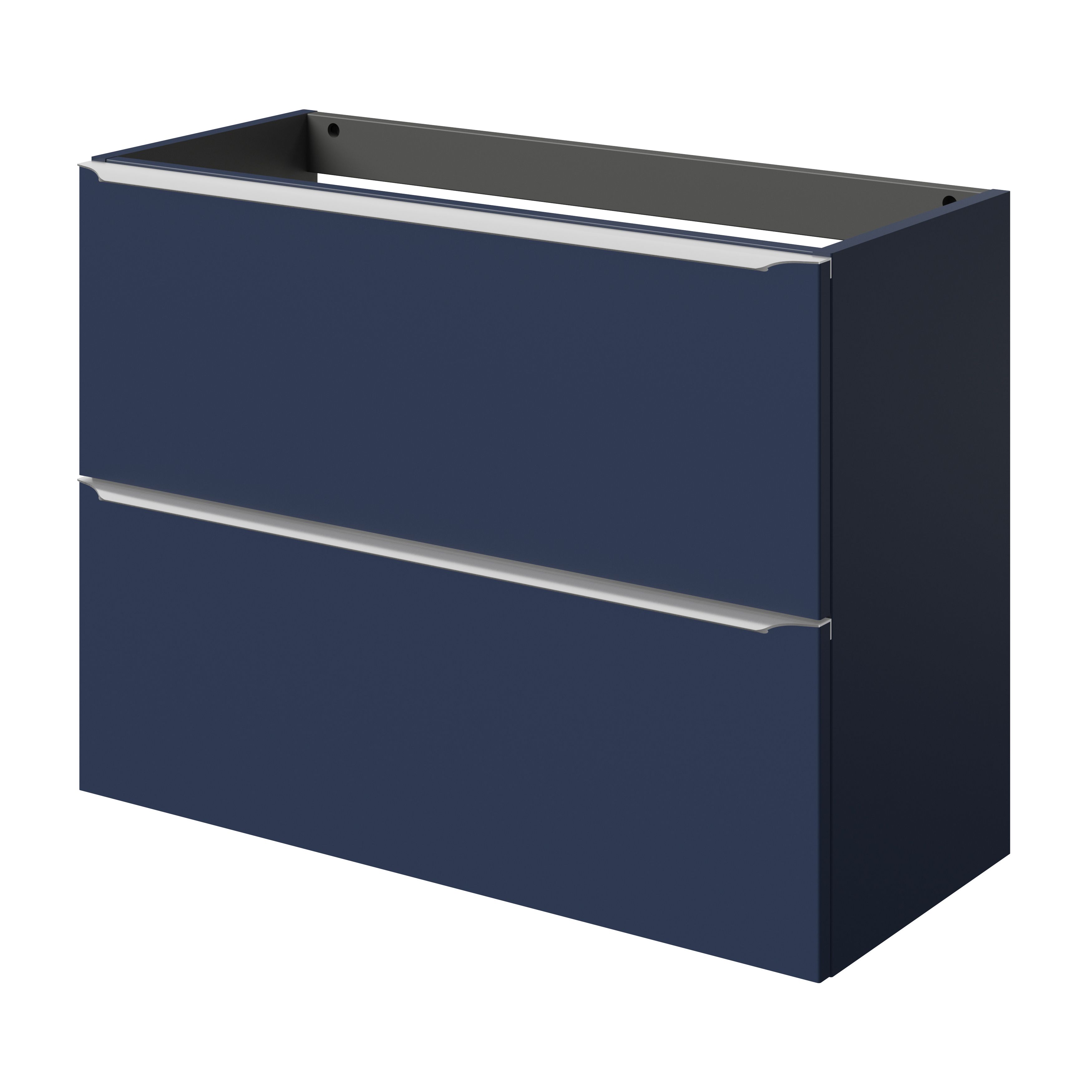 GoodHome Imandra Slimline Matt Blue Wall-mounted Bathroom Cabinet (H ...