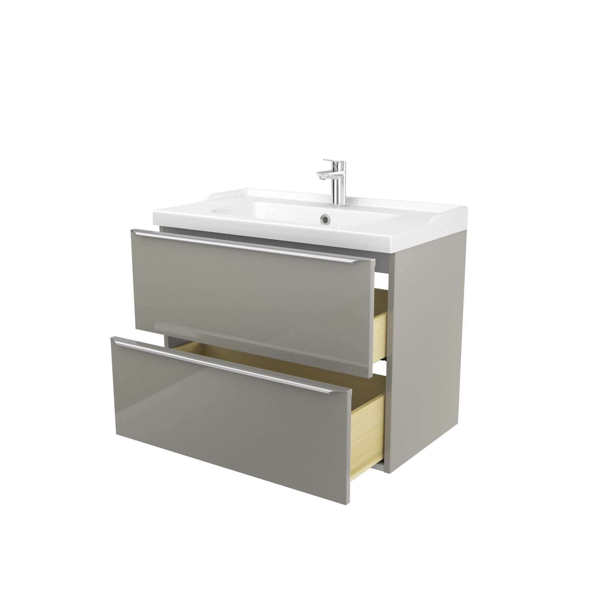 GoodHome Imandra Taupe Vanity Unit & Basin Set (W)804mm | DIY At B&Q