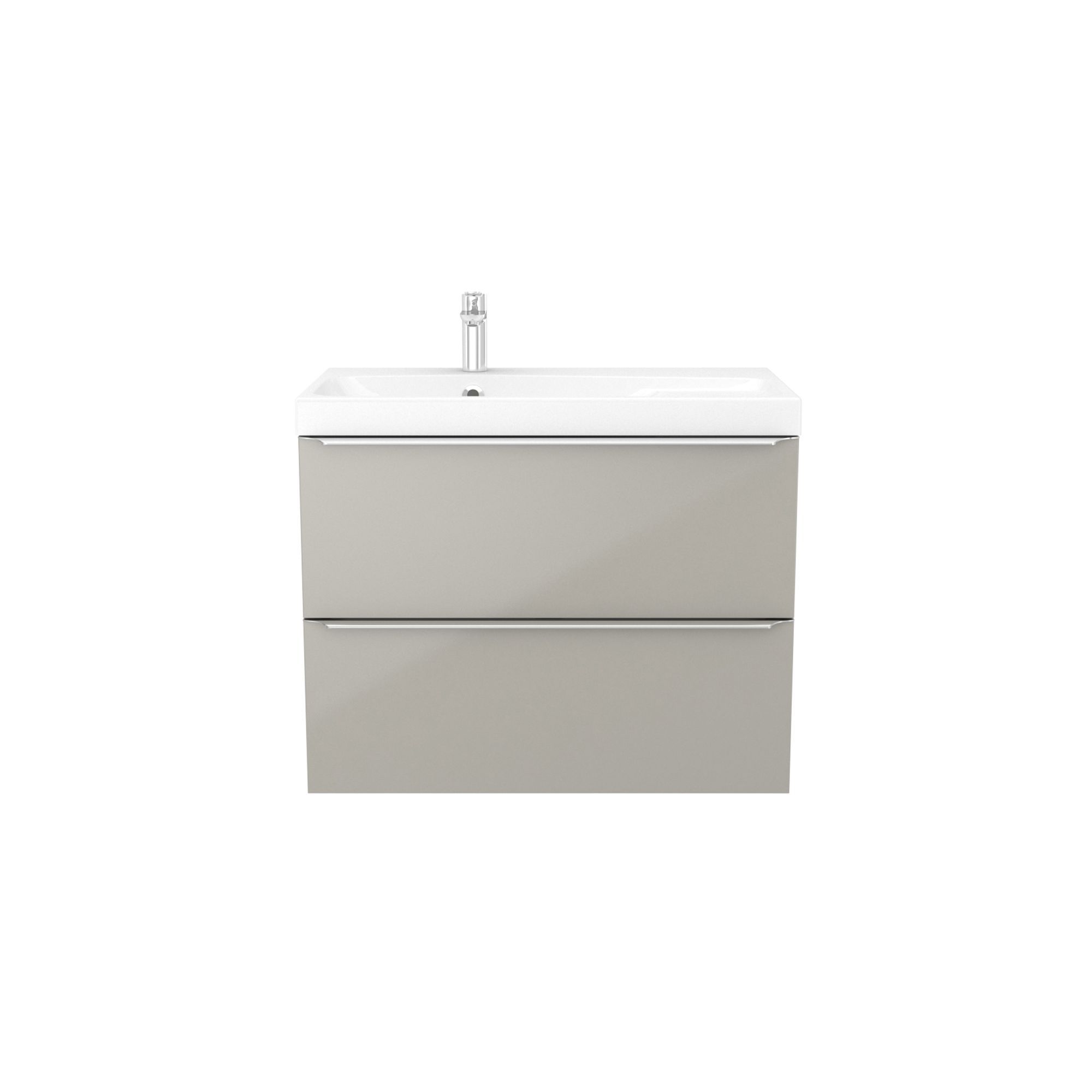 GoodHome Imandra Taupe Wall-mounted Vanity unit & basin set - Includes Mila basin (W)804mm