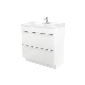 GoodHome Imandra White Freestanding Vanity unit & basin set - Includes Lana basin (W)804mm