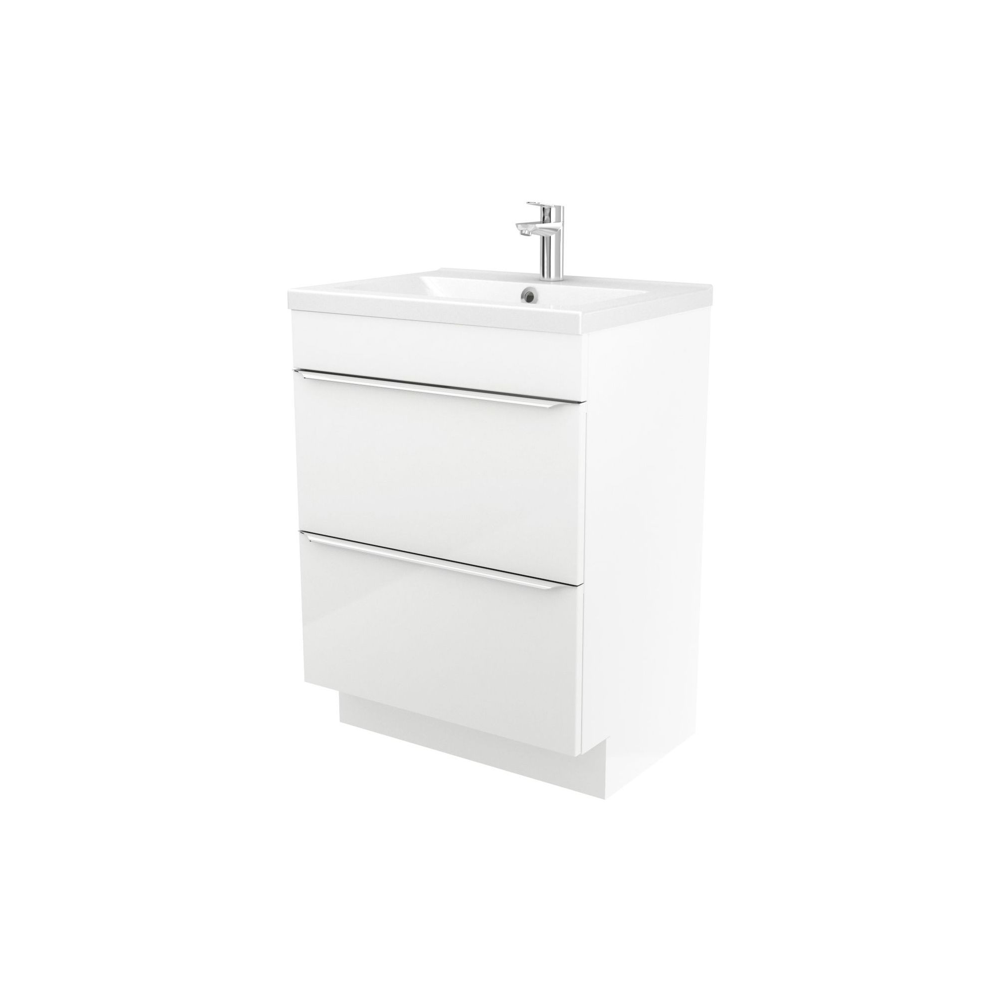 White Freestanding Vanity units Bathroom furniture B Q