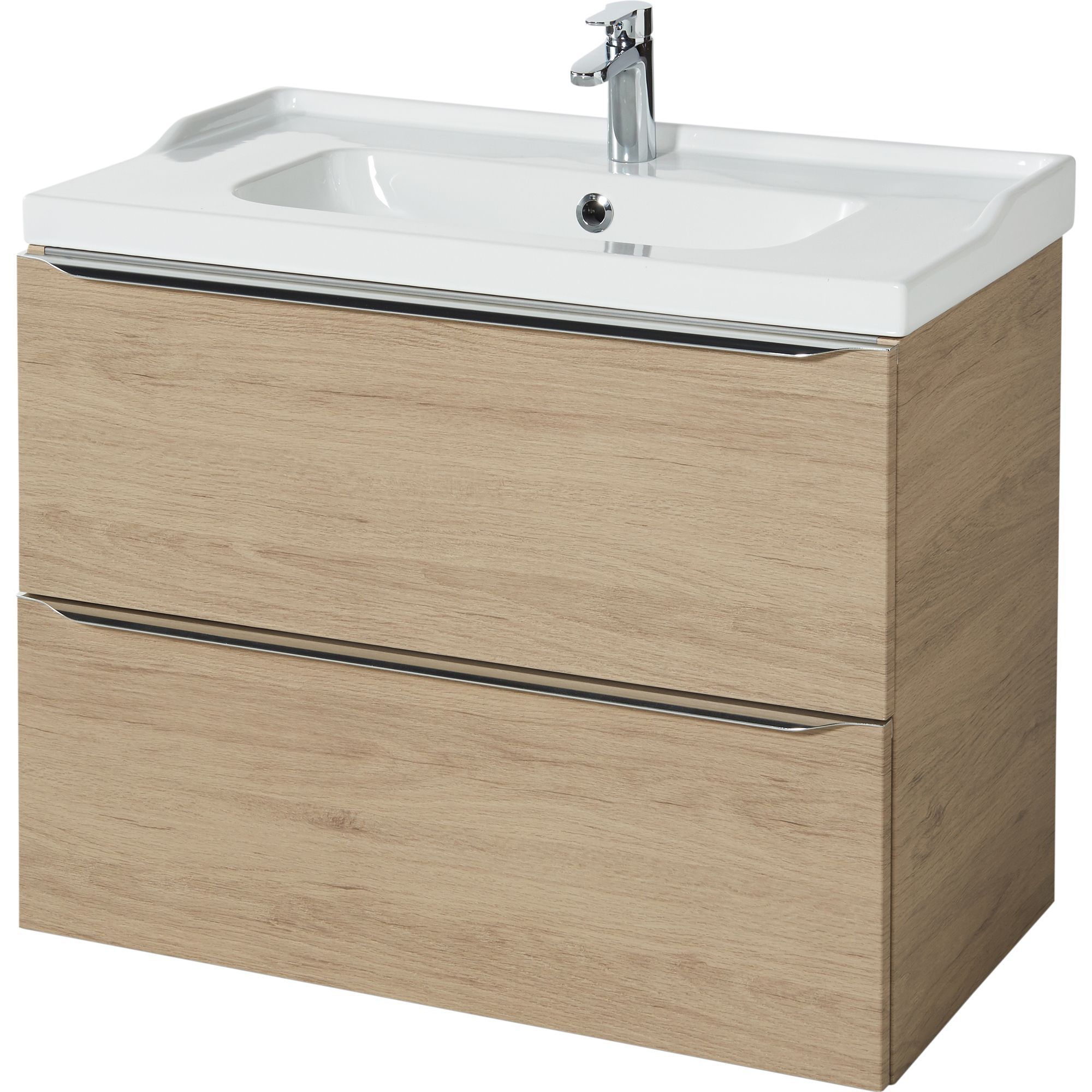 GoodHome Imandra White Vanity unit & basin set (W)804mm DIY at B&Q