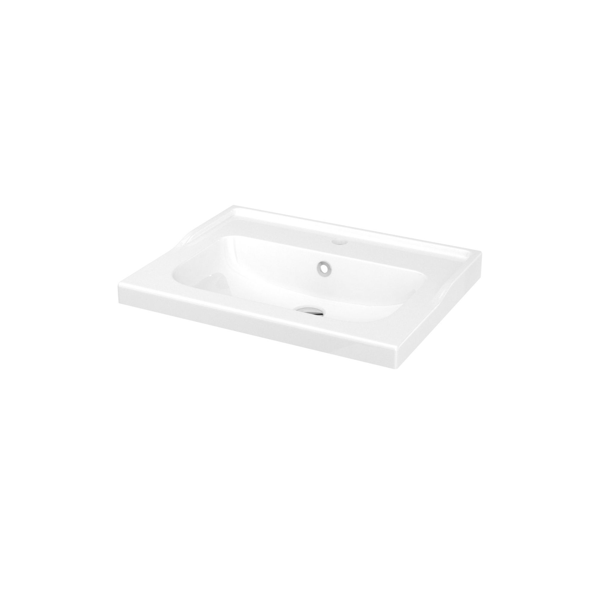 GoodHome Imandra White Wall-mounted Vanity unit & basin set - Includes Lana basin (W)604mm