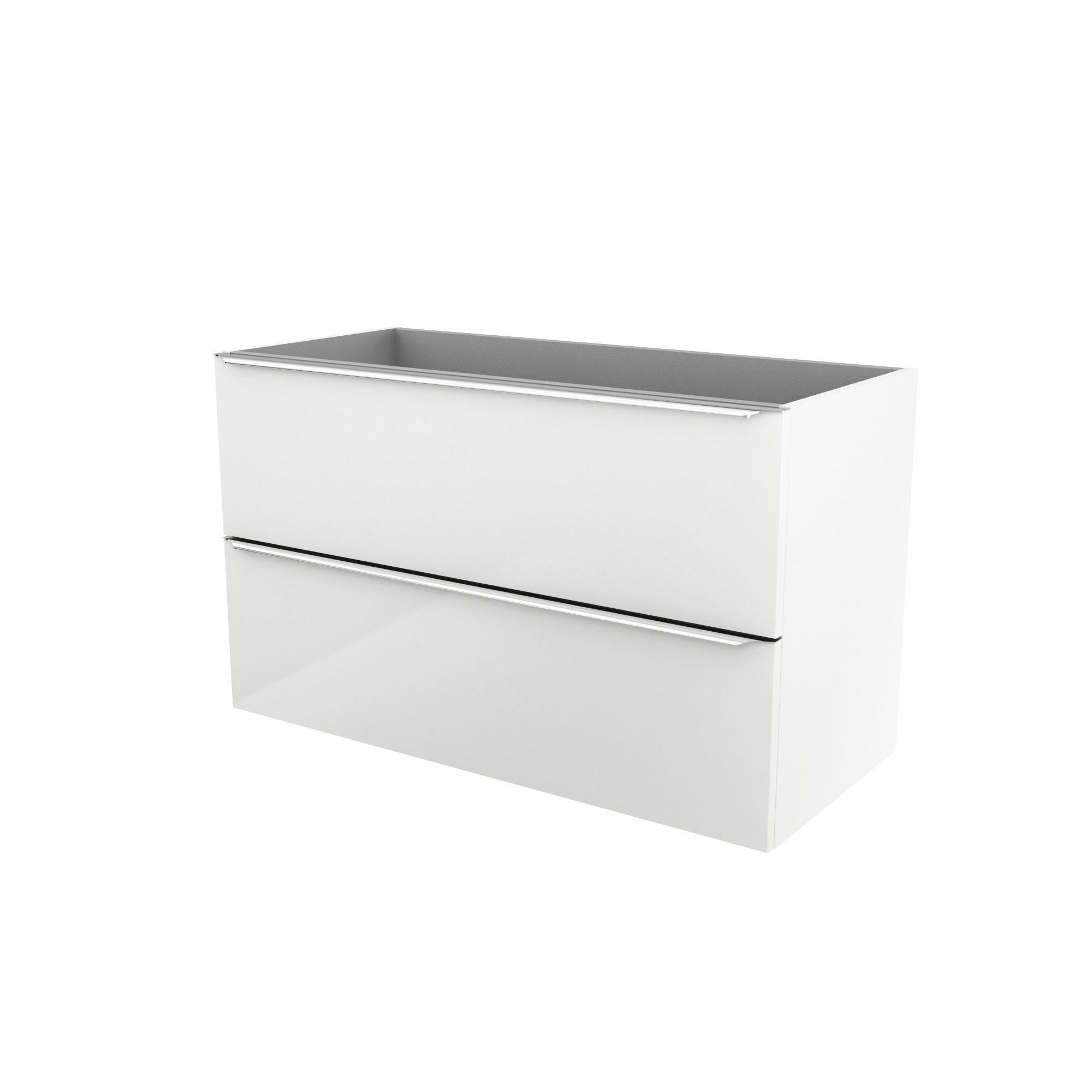 GoodHome Imandra White Wall-mounted Vanity unit & basin set - Includes Nira basin (W)1004mm