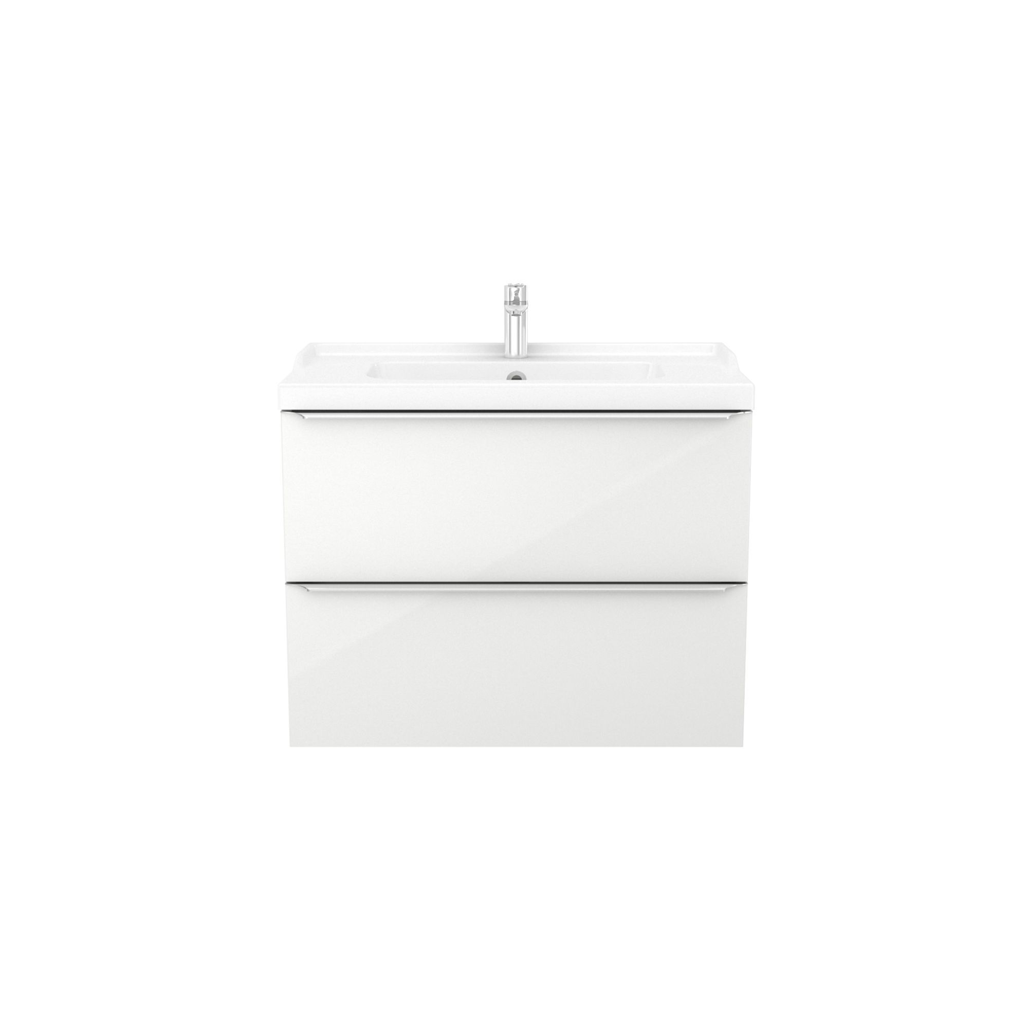 GoodHome Imandra White Wall-mounted Vanity unit & basin set with Lana (W)804mm