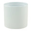 GoodHome Inaja White Ceramic Round Plant pot (Dia)8cm
