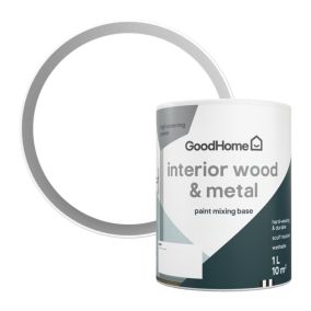 GoodHome Interior Metal & wood Satinwood Emulsion, Base B, 1L