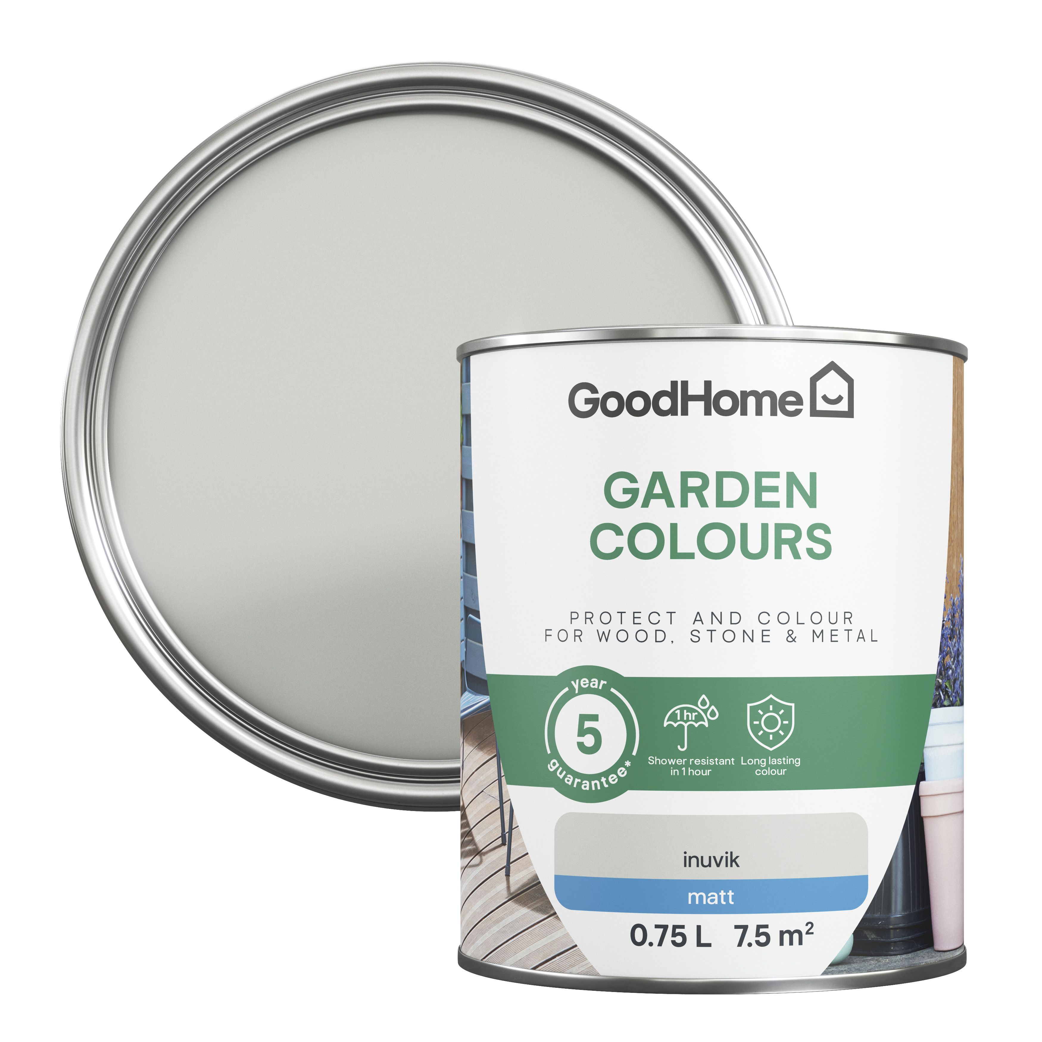 GoodHome Inuvik Matt Multi-surface paint, 750ml