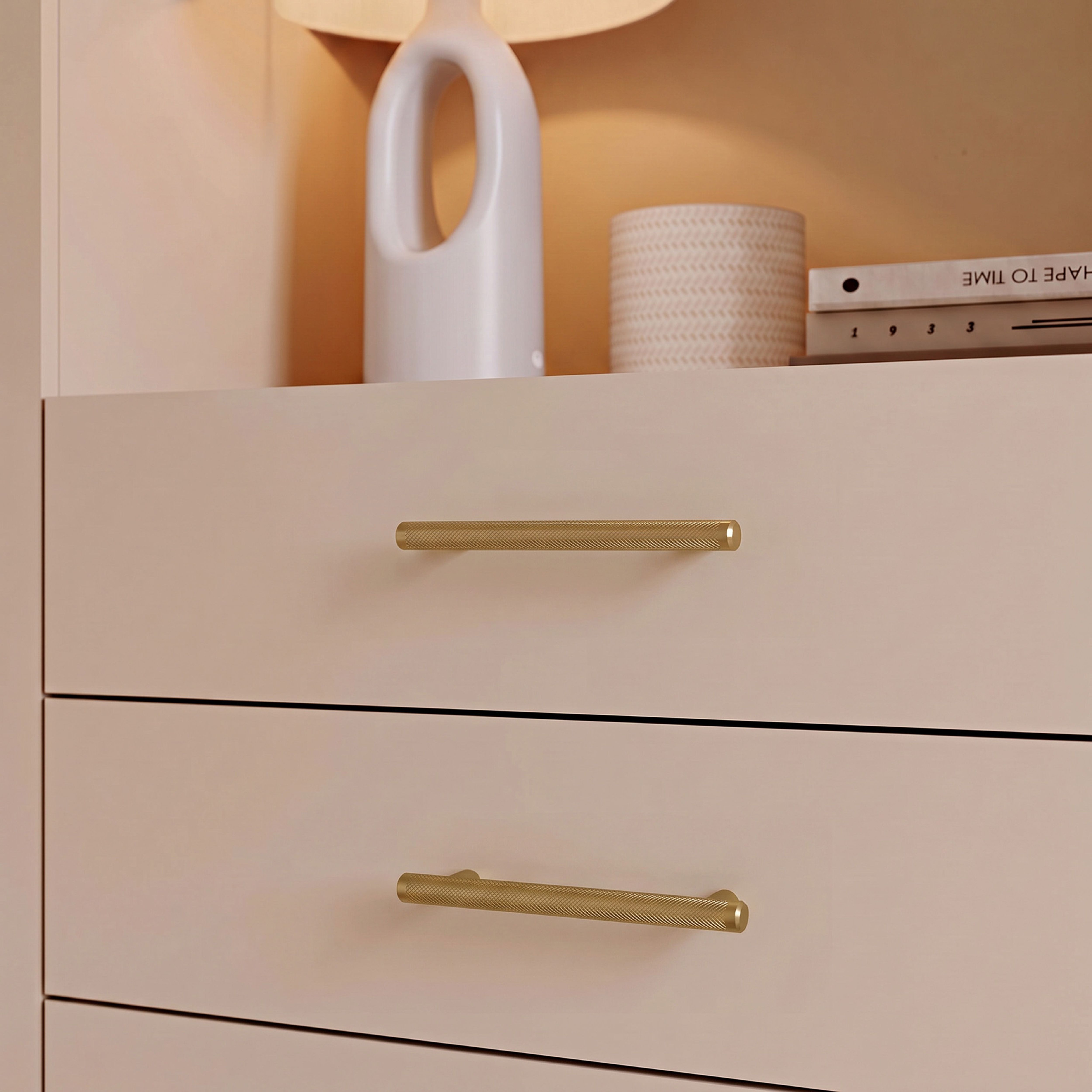 GoodHome Irus Brass effect Any room T-shaped Pull Handle, (L)168mm x (D)35mm, Pack of 2