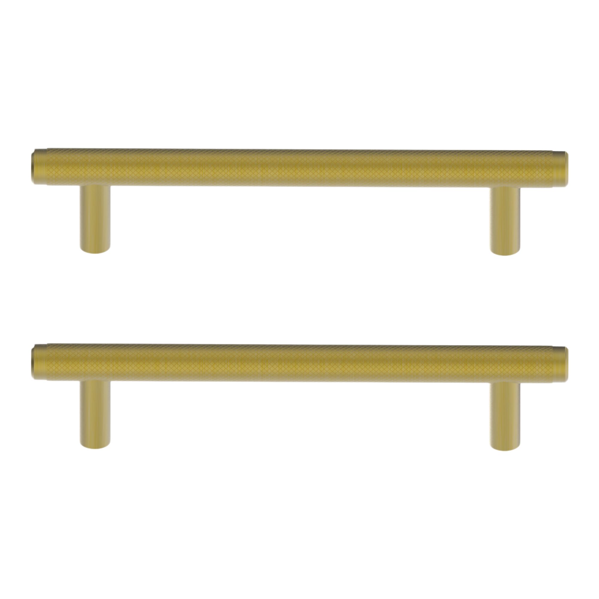 GoodHome Irus Brass effect Any room T-shaped Pull Handle, (L)168mm x (D)35mm, Pack of 2
