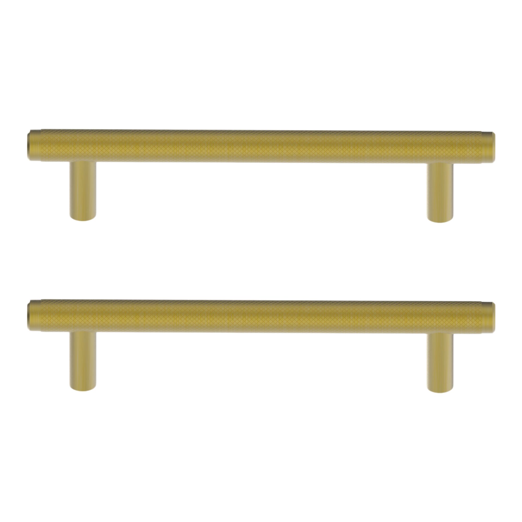 GoodHome Irus Brass effect Any room T-shaped Pull Handle, (L)168mm x (D)35mm, Pack of 2